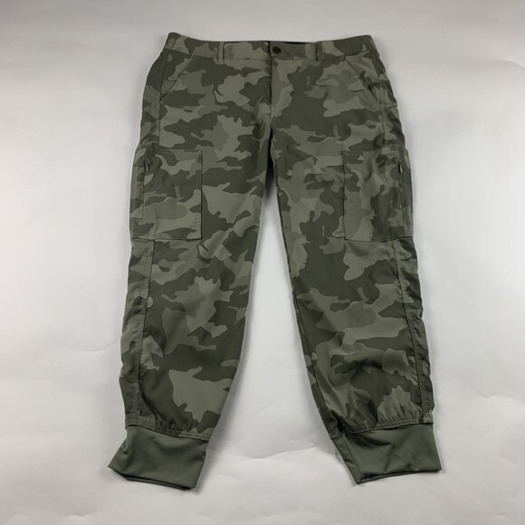 Prana Green Camouflage Halle Cargo Jogger Pant 14 - Picture 2 of 9
